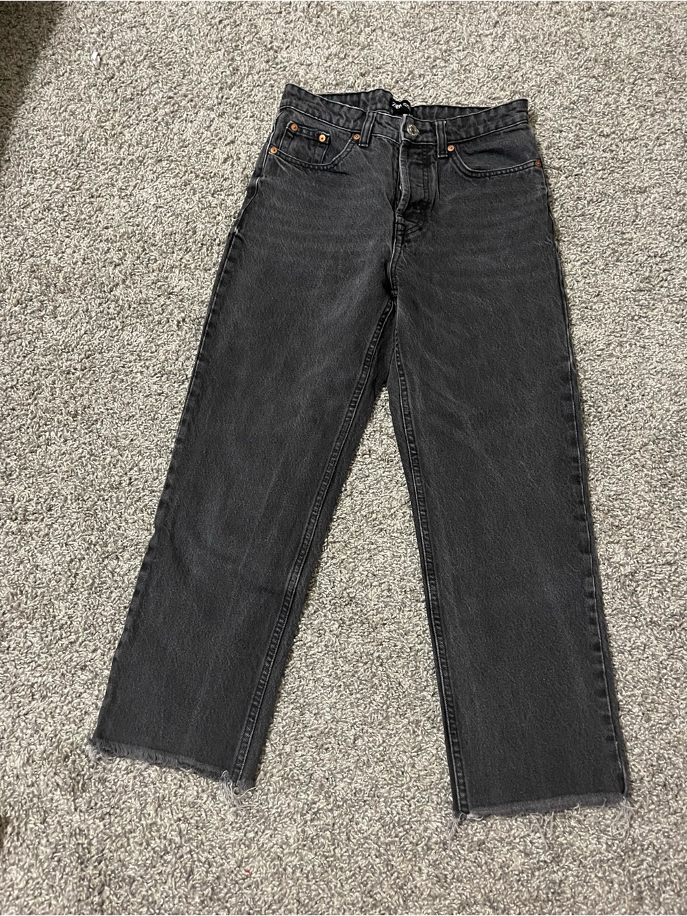 Zara Black Straight Jeans Size 6